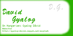 david gyalog business card